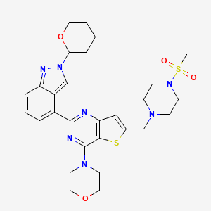 4-(6-((4-(methylsulfonyl)piperazin-1-yl)methyl)-2-(2-(tetrahydro-2H-pyran-2-yl)-2H-indazol-4-yl)thieno[3,2-d]pyrimidin-4-yl)morpholine