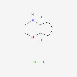 molecular formula C7H14ClNO B3084964 (4aS,7aR)-octahydrocyclopenta[b][1,4]oxazine hydrochloride CAS No. 1147112-78-4