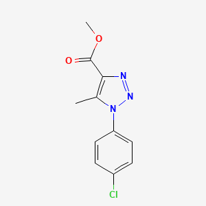 molecular formula C11H10ClN3O2 B3084982 Methyl 1-(4-chlorophenyl)-5-methyl-1,2,3-triazole-4-carboxylate CAS No. 1147199-25-4
