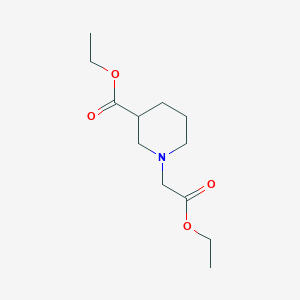 molecular formula C12H21NO4 B3084989 Ethyl 1-(2-ethoxy-2-oxoethyl)piperidine-3-carboxylate CAS No. 114725-08-5