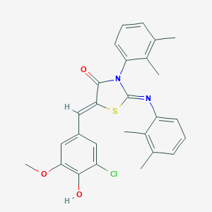 5-(3-Chloro-4-hydroxy-5-methoxybenzylidene)-3-(2,3-dimethylphenyl)-2-[(2,3-dimethylphenyl)imino]-1,3-thiazolidin-4-one