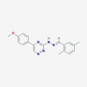 molecular formula C19H19N5O B308507 2,5-Dimethylbenzaldehyde [5-(4-methoxyphenyl)-1,2,4-triazin-3-yl]hydrazone 