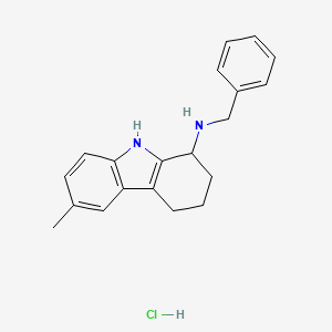molecular formula C20H23ClN2 B3085102 N-benzyl-6-methyl-2,3,4,9-tetrahydro-1H-carbazol-1-amine Hydrochloride CAS No. 115174-34-0