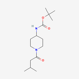 molecular formula C15H28N2O3 B3085134 叔丁基 1-(3-甲基丁酰基)哌啶-4-基氨基甲酸酯 CAS No. 1152430-21-1