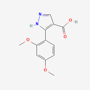 molecular formula C12H12N2O4 B3085163 5-(2,4-二甲氧基苯基)-1H-吡唑-4-羧酸 CAS No. 1152540-16-3