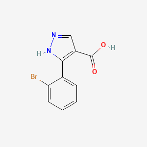 molecular formula C10H7BrN2O2 B3085194 5-(2-bromophenyl)-1H-pyrazole-4-carboxylic acid CAS No. 1152544-01-8