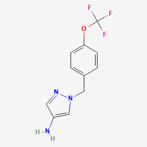 1-{[4-(Trifluoromethoxy)phenyl]methyl}-1H-pyrazol-4-amine