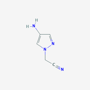 molecular formula C5H6N4 B3085228 2-(4-氨基-1H-吡唑-1-基)乙腈 CAS No. 1152842-04-0