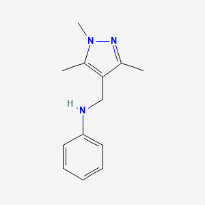 N-((1,3,5-trimethyl-1H-pyrazol-4-yl)methyl)aniline