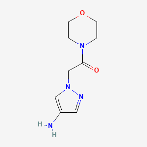 molecular formula C9H14N4O2 B3085263 2-(4-amino-1H-pyrazol-1-yl)-1-(morpholin-4-yl)ethan-1-one CAS No. 1152914-16-3