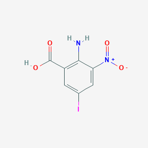molecular formula C7H5IN2O4 B3085323 2-氨基-5-碘-3-硝基苯甲酸 CAS No. 1153949-03-1