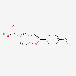 molecular formula C16H12O4 B3085337 2-(4-Methoxyphenyl)-benzofuran-5-carboxylic acid CAS No. 1154060-68-0