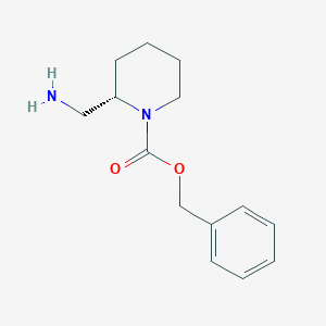 molecular formula C14H20N2O2 B3085367 (S)-Benzyl-2-(aminomethyl)piperidine-1-carboxylate CAS No. 1154871-02-9