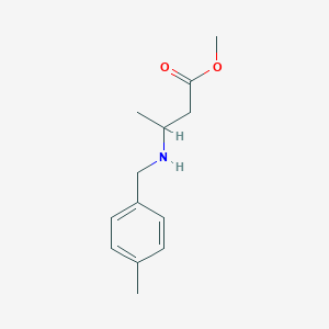 molecular formula C13H19NO2 B3085395 Methyl 3-{[(4-methylphenyl)methyl]amino}butanoate CAS No. 1155159-15-1