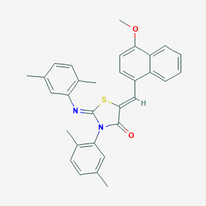 3-(2,5-Dimethylphenyl)-2-[(2,5-dimethylphenyl)imino]-5-[(4-methoxy-1-naphthyl)methylene]-1,3-thiazolidin-4-one