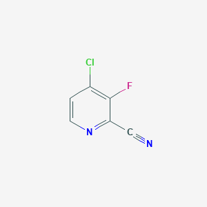 molecular formula C6H2ClFN2 B3085432 4-Chloro-3-fluoropicolinonitrile CAS No. 1155847-43-0