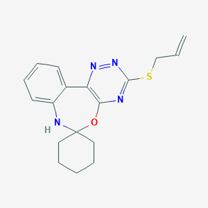3-(Allylsulfanyl)-6,7-dihydrospiro([1,2,4]triazino[5,6-d][3,1]benzoxazepine-6,1'-cyclohexane)