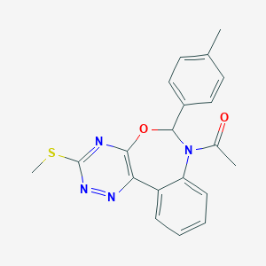 1-[6-(4-methylphenyl)-3-(methylsulfanyl)[1,2,4]triazino[5,6-d][3,1]benzoxazepin-7(6H)-yl]ethanone