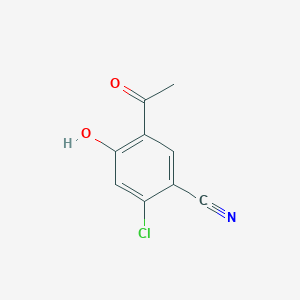 molecular formula C9H6ClNO2 B3085501 5-Acetyl-2-chloro-4-hydroxybenzonitrile CAS No. 115651-31-5