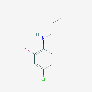 molecular formula C9H11ClFN B3085545 (4-Chloro-2-fluorophenyl)propylamine CAS No. 1157338-23-2