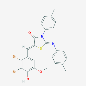 5-(2,3-Dibromo-4-hydroxy-5-methoxybenzylidene)-3-(4-methylphenyl)-2-[(4-methylphenyl)imino]-1,3-thiazolidin-4-one