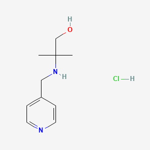 molecular formula C10H17ClN2O B3085611 2-Methyl-2-[(4-pyridinylmethyl)amino]-1-propanol hydrochloride CAS No. 1158213-35-4