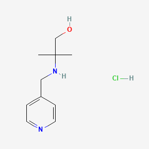 molecular formula C10H17ClN2O B3085611 2-甲基-2-[(4-吡啶基甲基)氨基]-1-丙醇盐酸盐 CAS No. 1158213-35-4