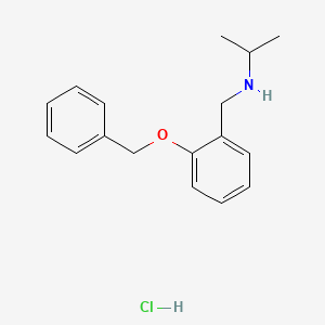 molecular formula C17H22ClNO B3085723 {[2-(Benzyloxy)phenyl]methyl}(propan-2-yl)amine hydrochloride CAS No. 1158292-98-8