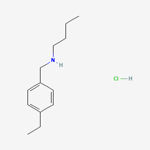 molecular formula C13H22ClN B3085730 Butyl[(4-ethylphenyl)methyl]amine hydrochloride CAS No. 1158295-87-4