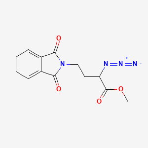 molecular formula C13H12N4O4 B3085737 methyl 2-azido-4-(1,3-dioxo-1,3-dihydro-2H-isoindol-2-yl)butanoate CAS No. 1158298-22-6