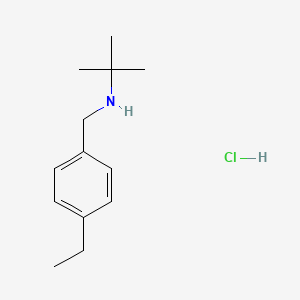 molecular formula C13H22ClN B3085750 盐酸N-(4-乙基苄基)-2-甲基-2-丙胺 CAS No. 1158300-26-5