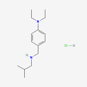 molecular formula C15H27ClN2 B3085786 N,N-Diethyl-4-{[(2-methylpropyl)amino]methyl}aniline hydrochloride CAS No. 1158315-36-6