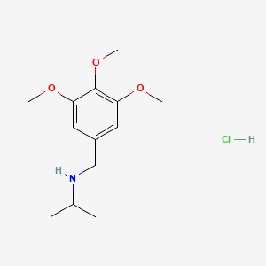 molecular formula C13H22ClNO3 B3085791 (丙-2-基)[(3,4,5-三甲氧基苯基)甲基]胺盐酸盐 CAS No. 1158315-62-8