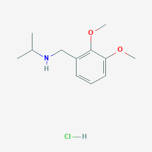 molecular formula C12H20ClNO2 B3085848 N-(2,3-Dimethoxybenzyl)-2-propanamine hydrochloride CAS No. 1158345-38-0