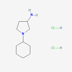 molecular formula C10H22Cl2N2 B3085854 1-Cyclohexyl-3-pyrrolidinamine dihydrochloride CAS No. 1158346-03-2