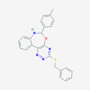 3-(Benzylsulfanyl)-6-(4-methylphenyl)-6,7-dihydro[1,2,4]triazino[5,6-d][3,1]benzoxazepine