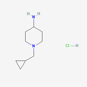 molecular formula C9H19ClN2 B3085866 1-(Cyclopropylmethyl)piperidin-4-aminehcl CAS No. 1158349-77-9