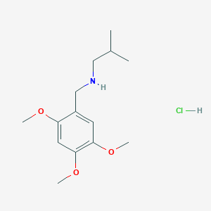 molecular formula C14H24ClNO3 B3085876 (2-甲基丙基)[(2,4,5-三甲氧基苯基)甲基]胺盐酸盐 CAS No. 1158362-82-3