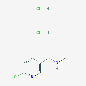 molecular formula C7H11Cl3N2 B3085902 [(6-Chloropyridin-3-yl)methyl]methylamine dihydrochloride CAS No. 1158371-77-7