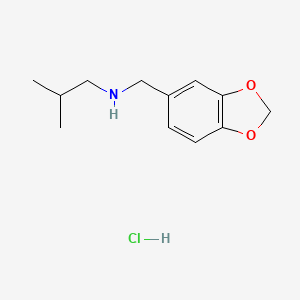 molecular formula C12H18ClNO2 B3085910 N-(1,3-苯并二氧杂环-5-基甲基)-N-异丁胺盐酸盐 CAS No. 1158376-65-8