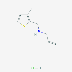 molecular formula C9H14ClNS B3085915 [(3-Methylthiophen-2-yl)methyl](prop-2-en-1-yl)amine hydrochloride CAS No. 1158382-32-1