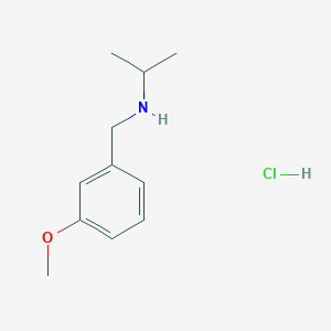 molecular formula C11H18ClNO B3085916 [(3-Methoxyphenyl)methyl](propan-2-yl)amine hydrochloride CAS No. 1158384-24-7