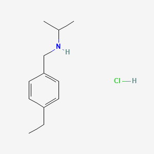 molecular formula C12H20ClN B3085920 [(4-乙基苯基)甲基](丙-2-基)胺盐酸盐 CAS No. 1158388-67-0