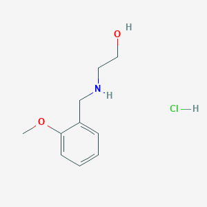 molecular formula C10H16ClNO2 B3085934 盐酸 2-[(2-甲氧基苄基)氨基]乙醇 CAS No. 1158393-91-9