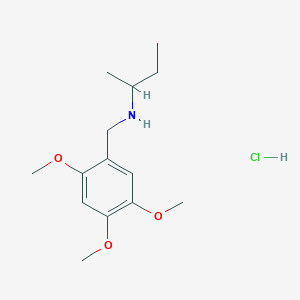 molecular formula C14H24ClNO3 B3085939 (丁烷-2-基)[(2,4,5-三甲氧基苯基)甲基]胺盐酸盐 CAS No. 1158394-96-7