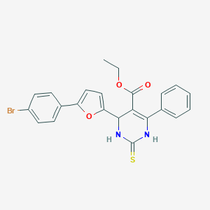molecular formula C23H19BrN2O3S B308595 Ethyl 4-[5-(4-bromophenyl)-2-furyl]-6-phenyl-2-thioxo-1,2,3,4-tetrahydro-5-pyrimidinecarboxylate 