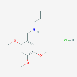 molecular formula C13H22ClNO3 B3085968 Propyl[(2,4,5-trimethoxyphenyl)methyl]amine hydrochloride CAS No. 1158411-69-8