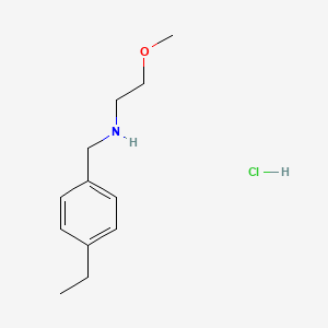 molecular formula C12H20ClNO B3085974 N-(4-Ethylbenzyl)-2-methoxyethanamine hydrochloride CAS No. 1158411-75-6