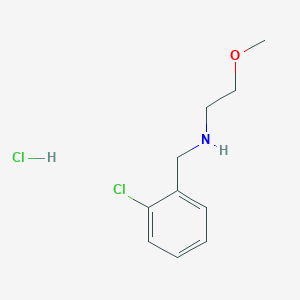 molecular formula C10H15Cl2NO B3085987 N-(2-Chlorobenzyl)-2-methoxyethanamine hydrochloride CAS No. 1158415-87-2