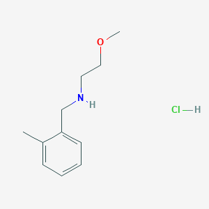 molecular formula C11H18ClNO B3086002 (2-Methoxyethyl)(2-methylbenzyl)amine hydrochloride CAS No. 1158425-80-9